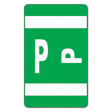Smead® Alphaz Color-coded Second Letter Alphabetical Labels, P, 1 X 1.63, Dark Green, 10-sheet, 10 Sheets-pack freeshipping - TVN Wholesale
